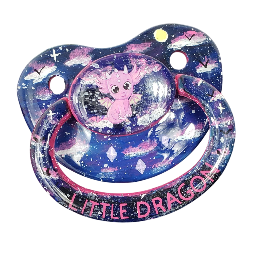 Hand Painted Adult Pacifier - Celestial Dragon