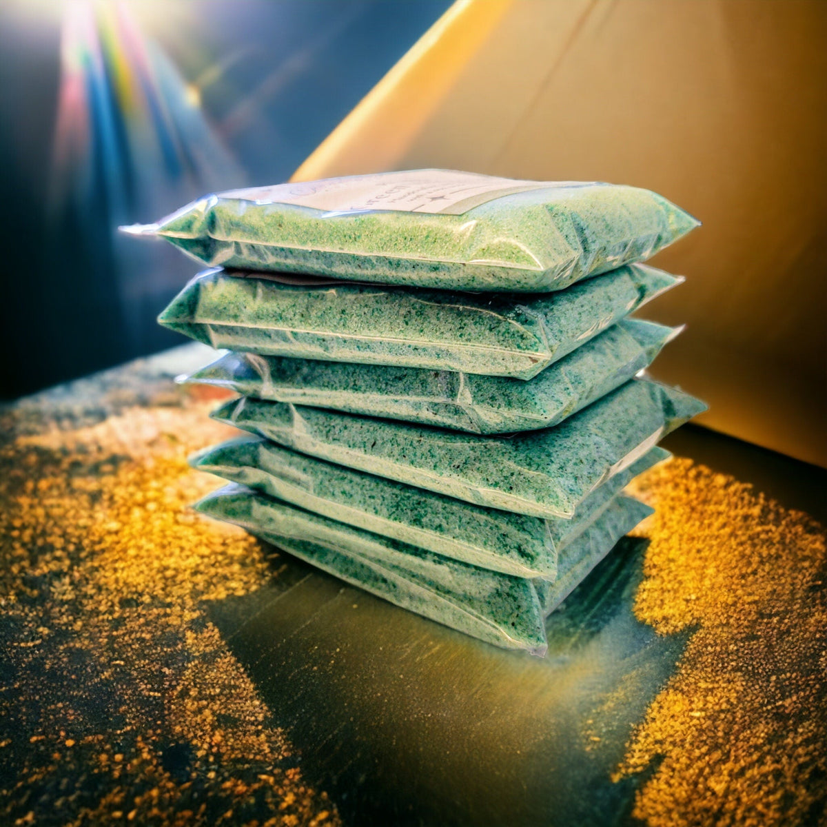 Green Witches Salt | Attract Wealth, Prosperity, and Abundance | 4 oz Bag