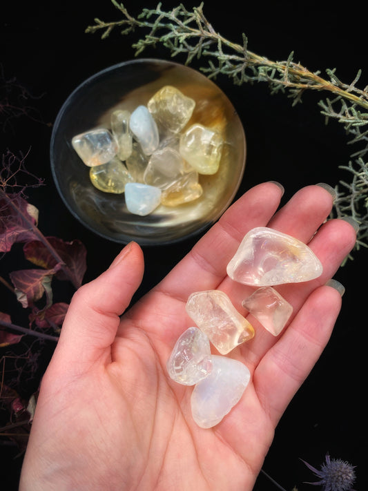 Tumbled (Natural Opalized) Citrine - Natural from Brazil (not irradiated)