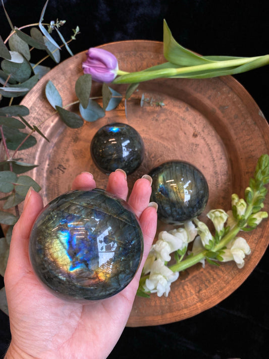 Labradorite Crystal Sphere - Med - XL Scrying Balls