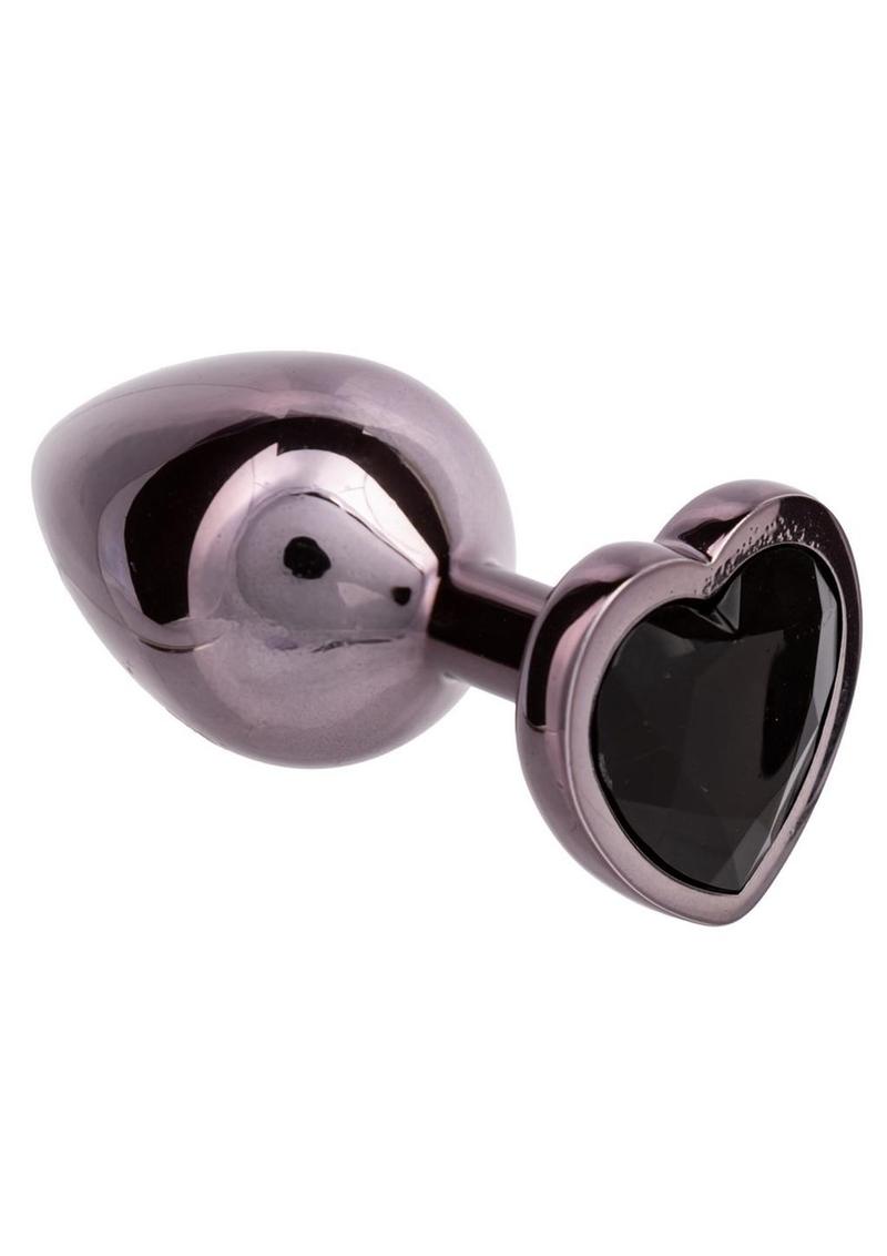 Jewel Black Diamond Heart Sleek Plug - Shadow Threadz Crypt