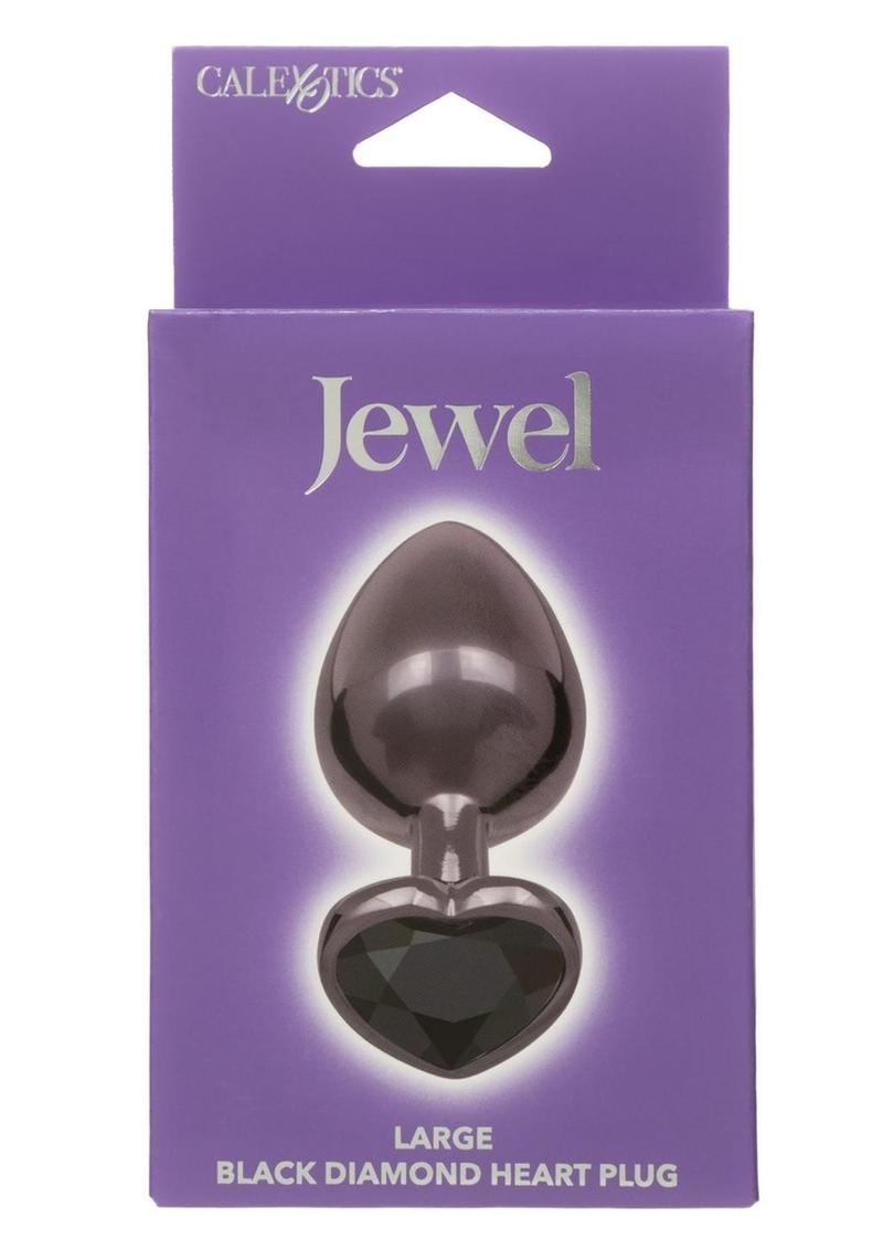 Jewel Black Diamond Heart Sleek Plug - Shadow Threadz Crypt