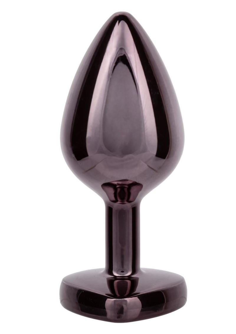 Jewel Black Diamond Heart Sleek Plug - Shadow Threadz Crypt