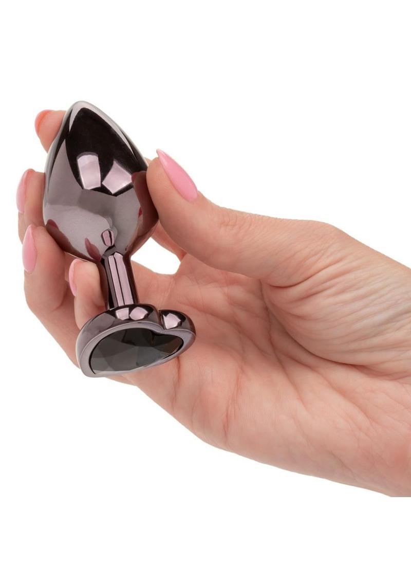 Jewel Black Diamond Heart Sleek Plug - Shadow Threadz Crypt