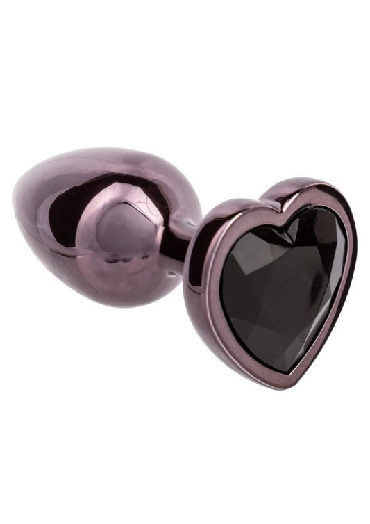 Jewel Black Diamond Heart Sleek Plug - Shadow Threadz Crypt