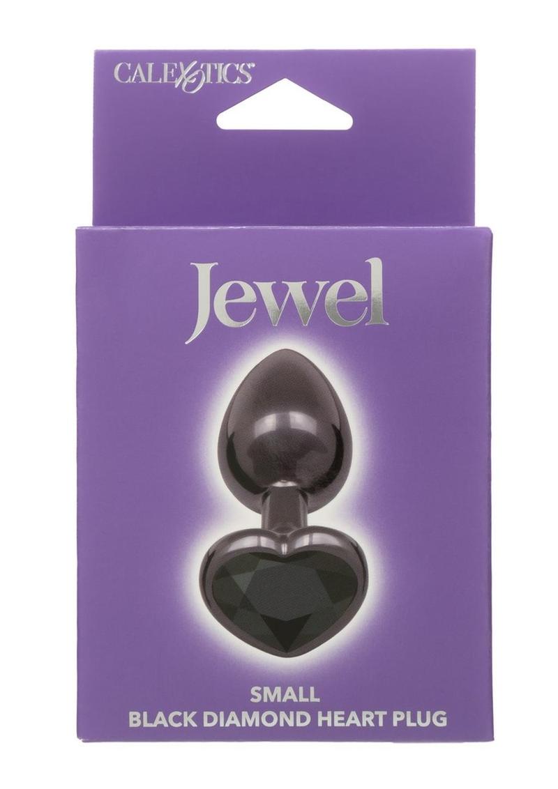 Jewel Black Diamond Heart Sleek Plug - Shadow Threadz Crypt