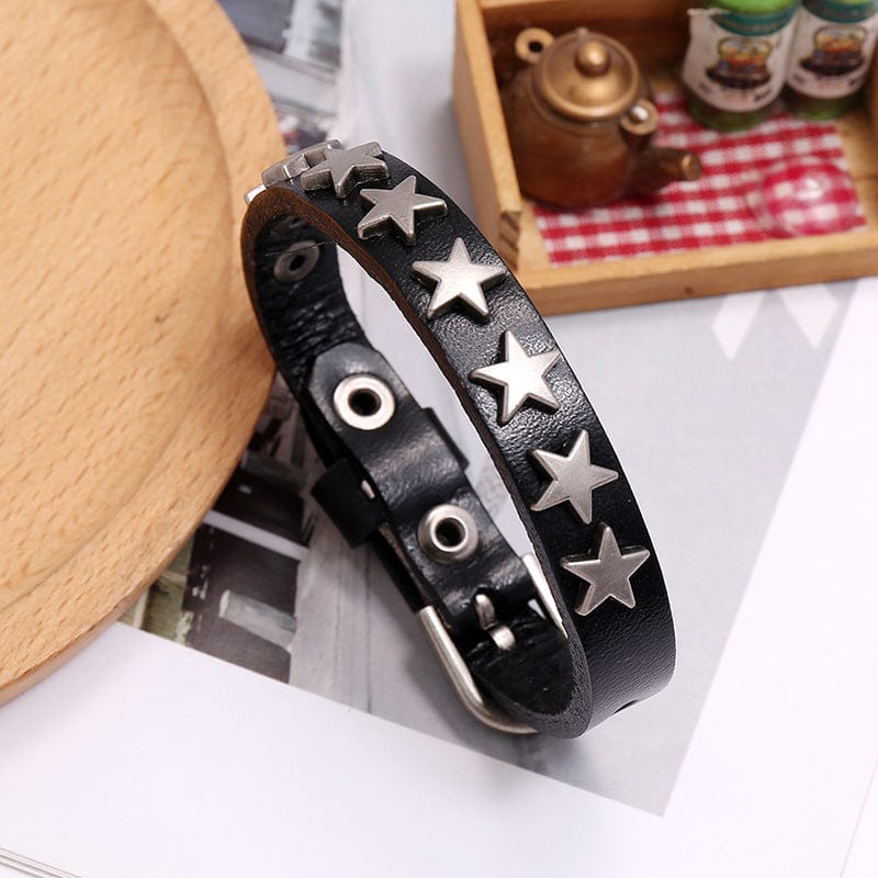 Fallen Star Leather Bracelet