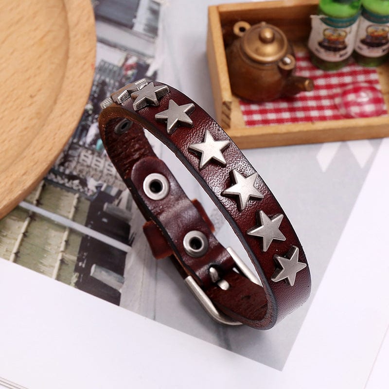 Fallen Star Leather Bracelet