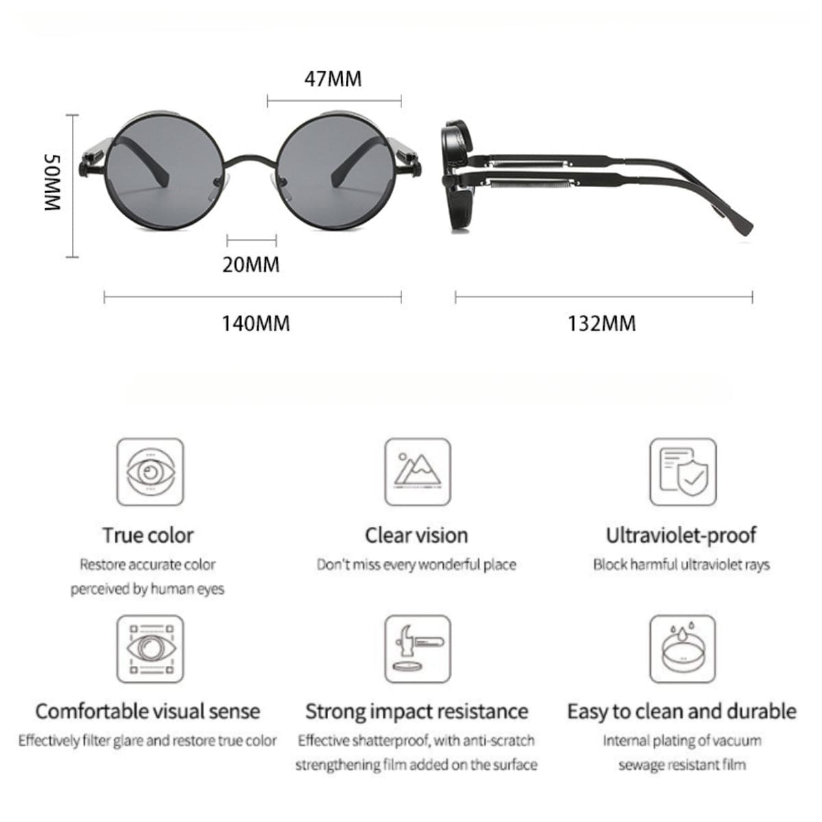 Time Traveler Round Sunglasses
