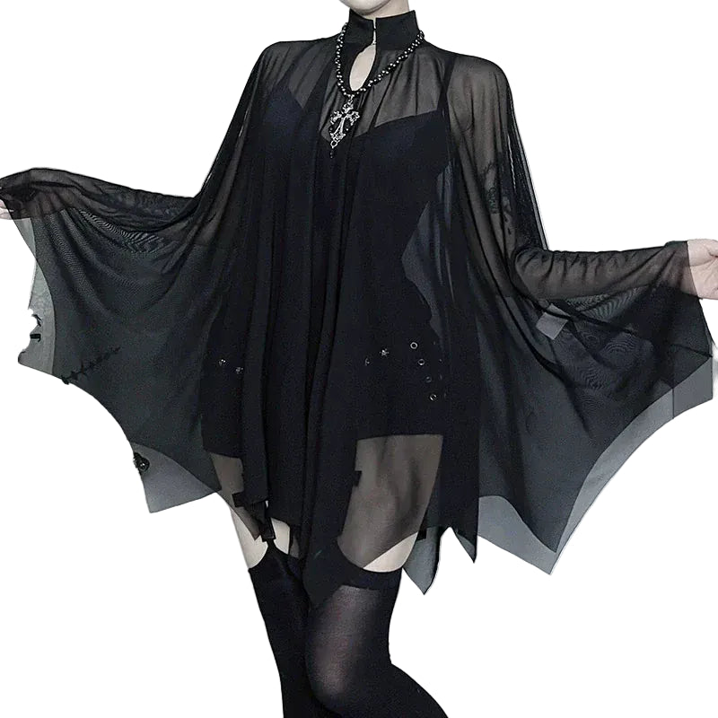 Nocturne Batwing Cloak Bodysuit front view