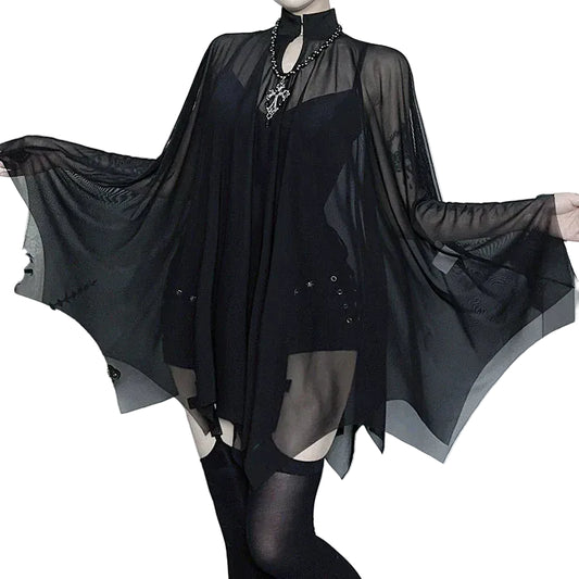 Nocturne Batwing Cloak Bodysuit front view