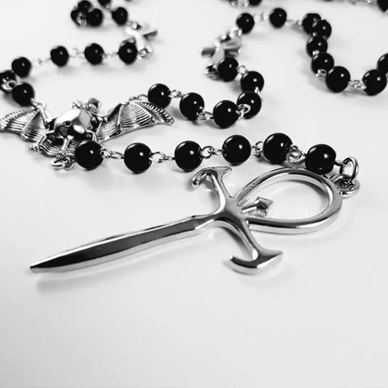 Black Communion Bat Necklace