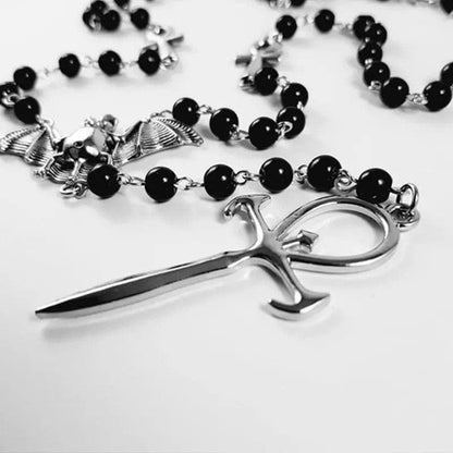Black Communion Bat Necklace