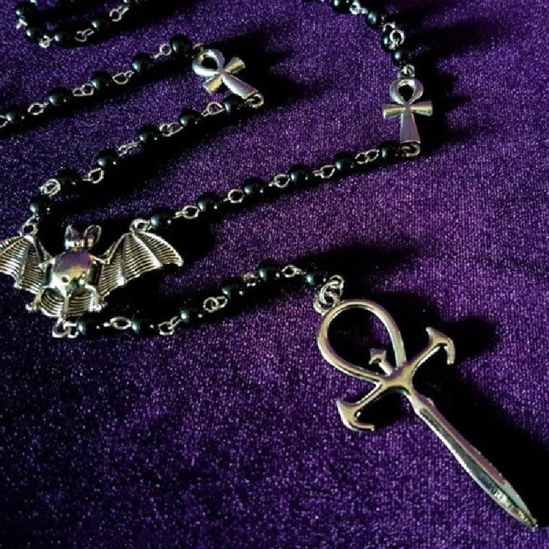 Black Communion Bat Necklace