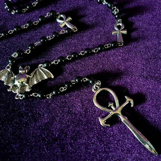 Black Communion Bat Necklace