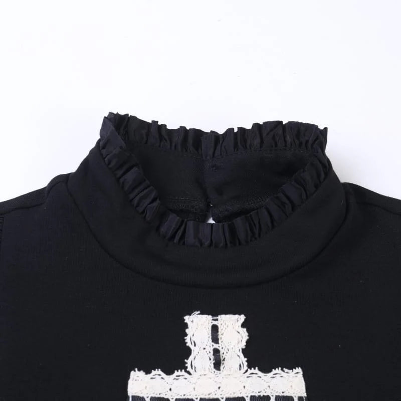 Cathedral Cross Puff Sleeve Top