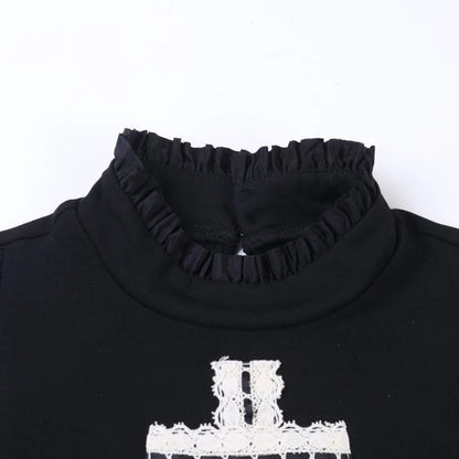 Cathedral Cross Puff Sleeve Top