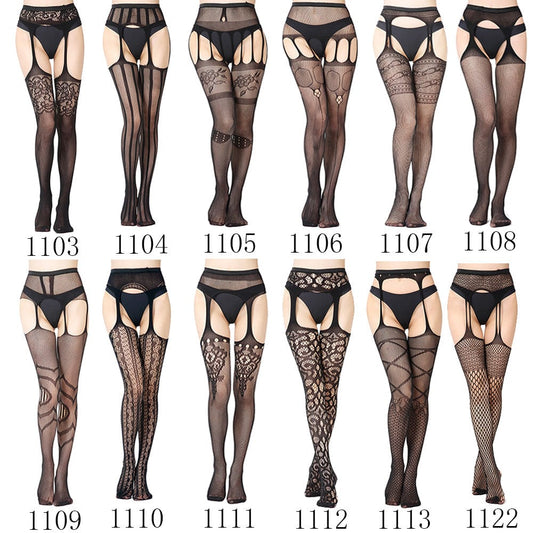 Shattered Veil Cutout Lace Tights - style 1104