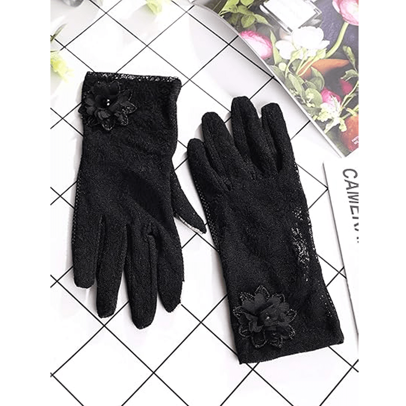 Mourning Garden Lace Gloves