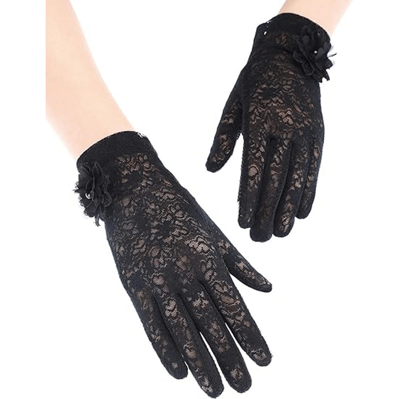 Mourning Garden Lace Gloves