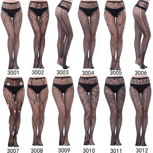 Nocturne Lace Pattern Tights - style 3002