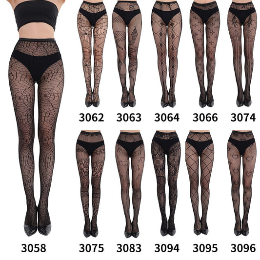 Veil of Thorns Gothic Lace Tights - style 3058
