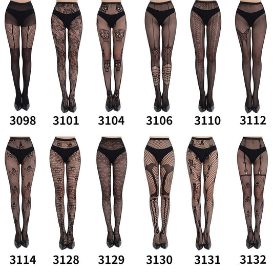 Veil of Thorns Gothic Lace Tights - style 3062