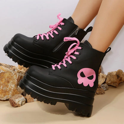 Pink Reaper Platform Boots