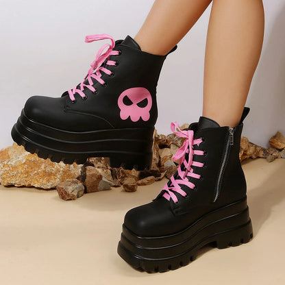 Pink Reaper Platform Boots