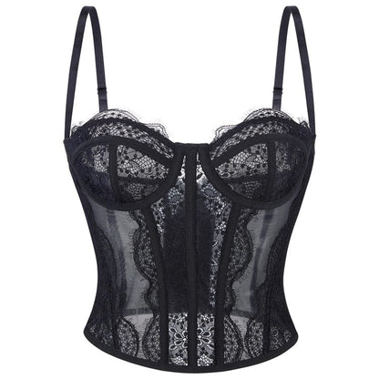 Shadow Garden Lace Bustier front view
