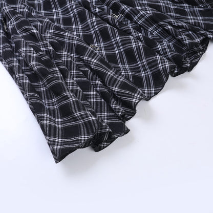 Riot Drape Plaid Skirt
