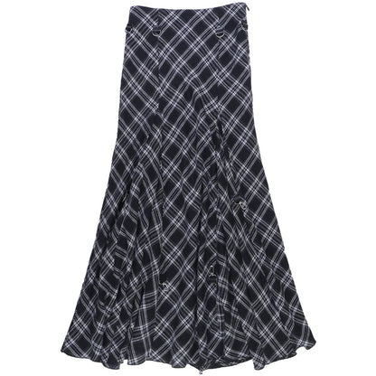 Riot Drape Plaid Skirt