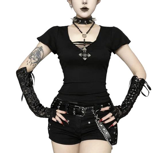 Strapped for Trouble V-Neck Top