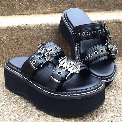 Bat Metal Buckle Slides