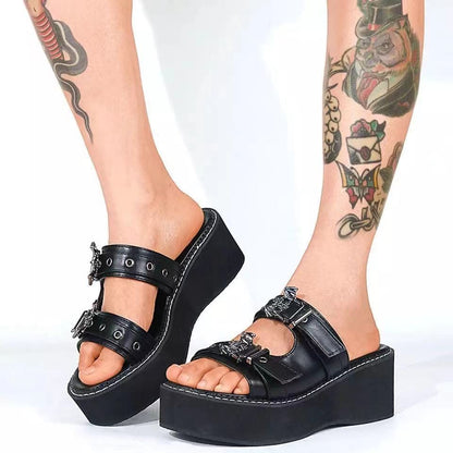 Bat Metal Buckle Slides