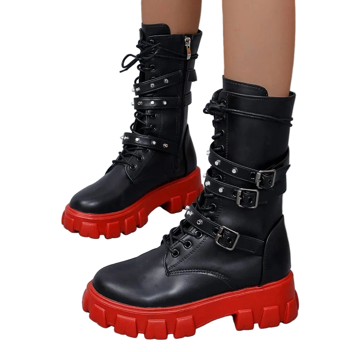 Bloodline Buckle Combat Boots