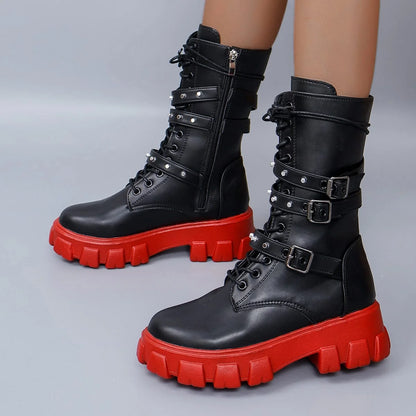 Bloodline Buckle Combat Boots