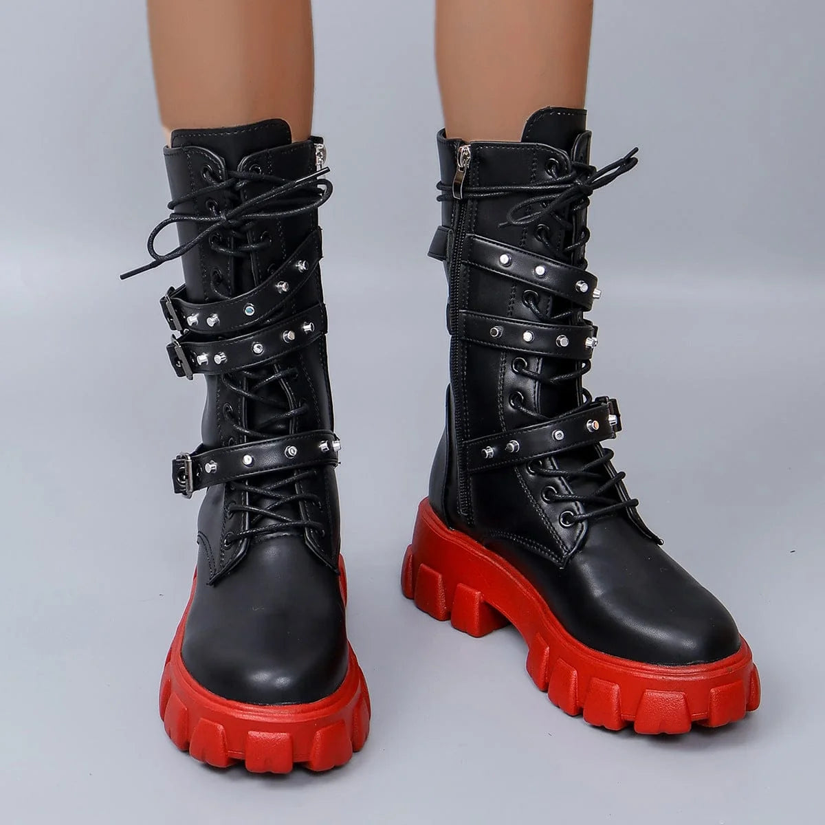 Bloodline Buckle Combat Boots