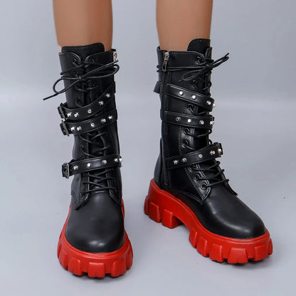 Bloodline Buckle Combat Boots