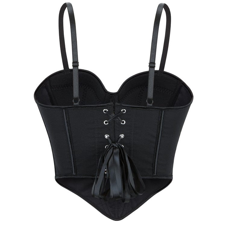 Midnight Vice Lace-Up Slip Bustier detail view 3