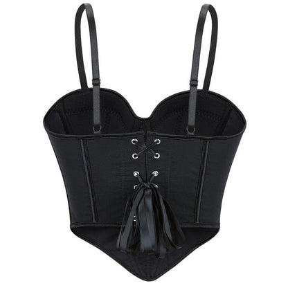 Midnight Vice Lace-Up Slip Bustier detail view 3