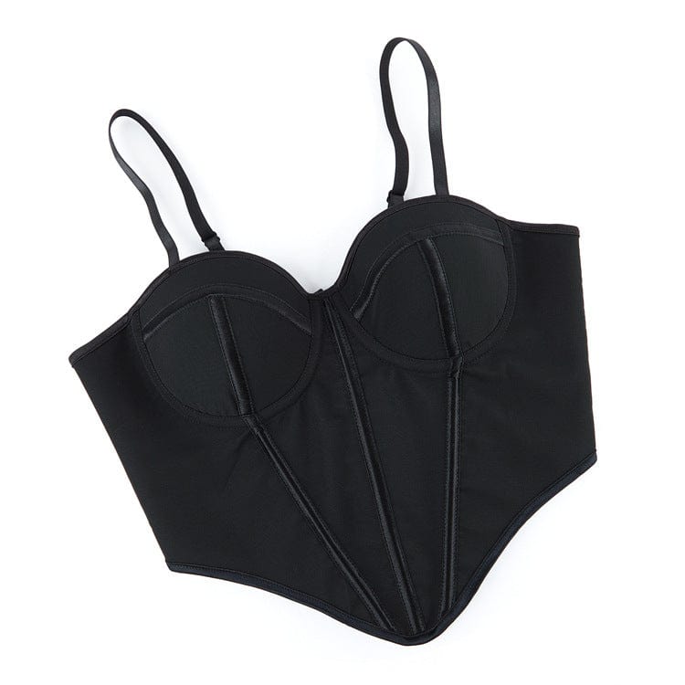 Midnight Vice Lace-Up Slip Bustier detail view 4