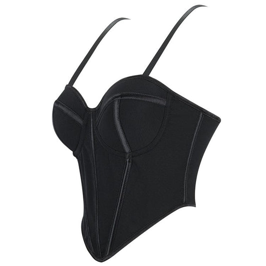 Midnight Vice Lace-Up Slip Bustier detail view 2