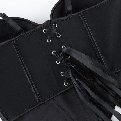 Midnight Vice Lace-Up Slip Bustier detail view 6