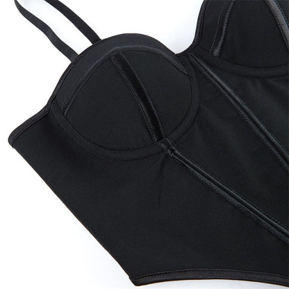 Midnight Vice Lace-Up Slip Bustier detail view 5