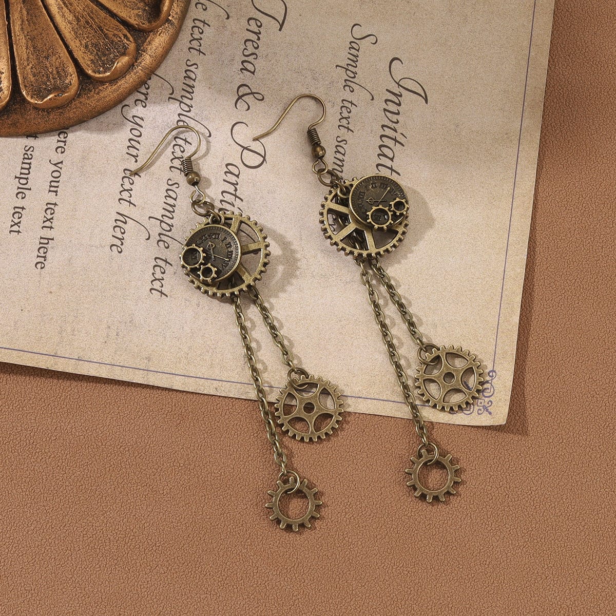 Tiny Timekeeper Gear Earrings
