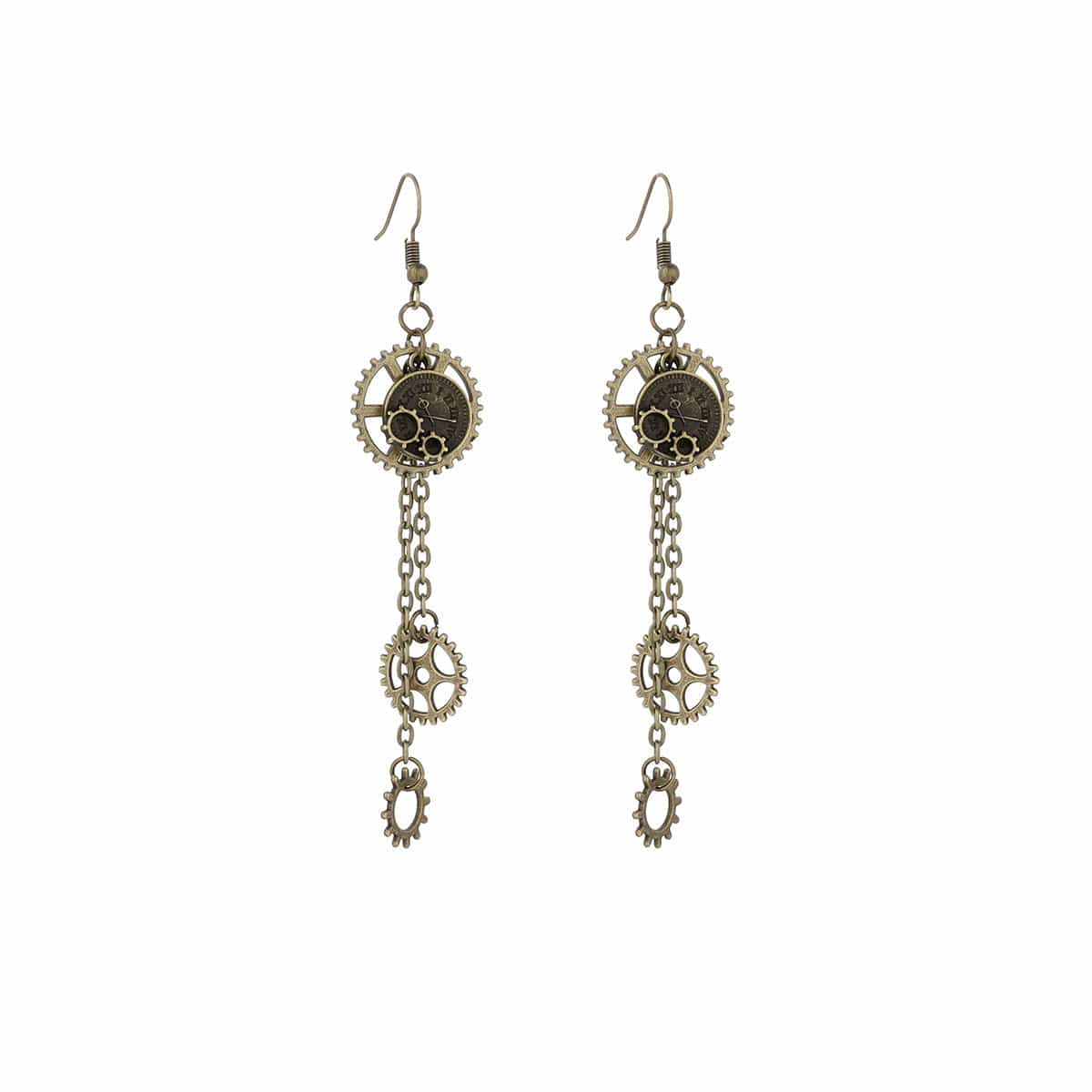 Tiny Timekeeper Gear Earrings