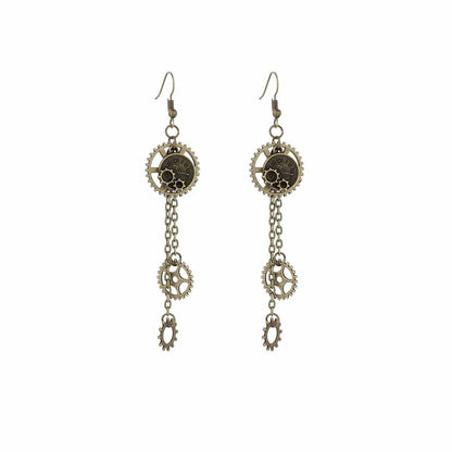 Tiny Timekeeper Gear Earrings