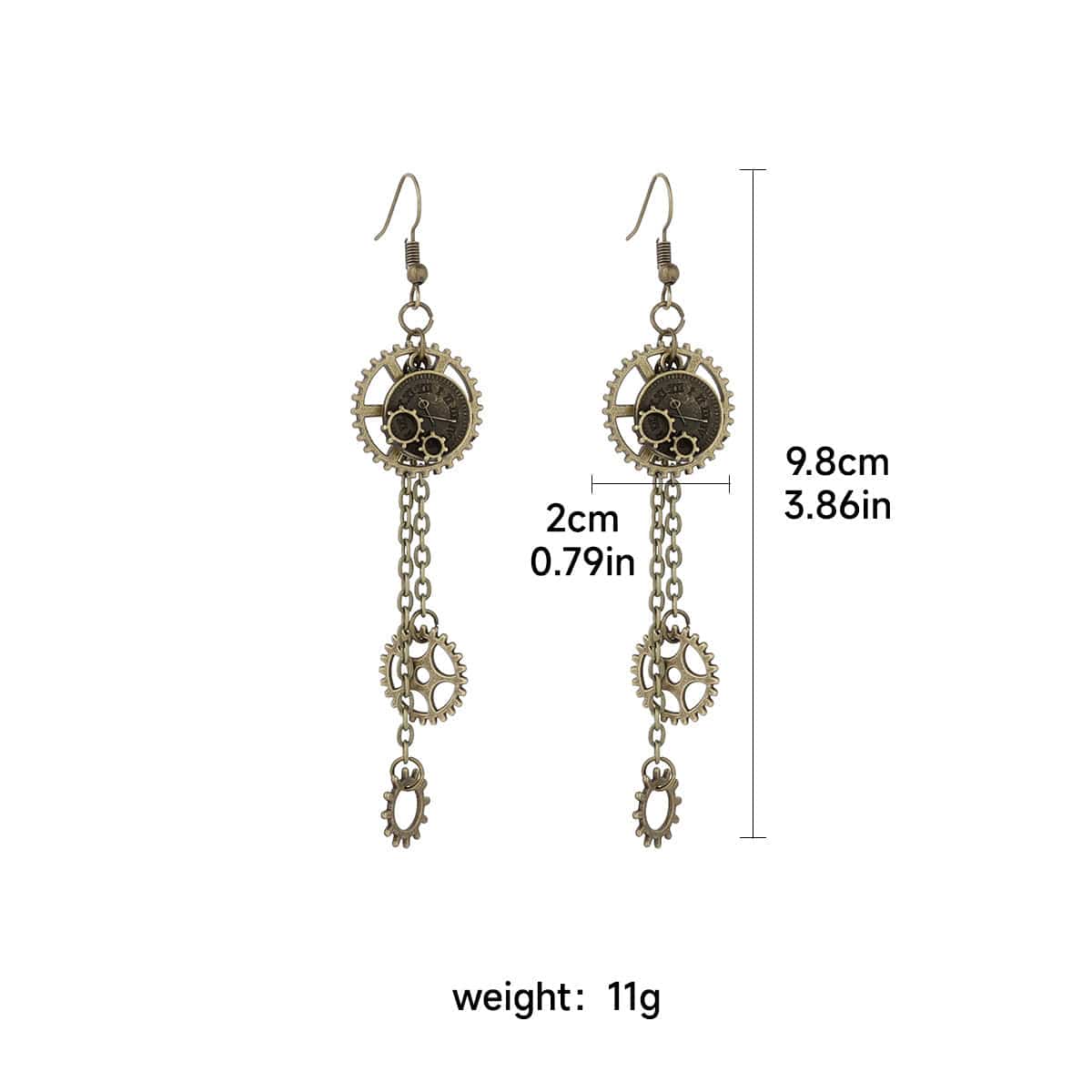 Tiny Timekeeper Gear Earrings