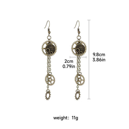 Tiny Timekeeper Gear Earrings